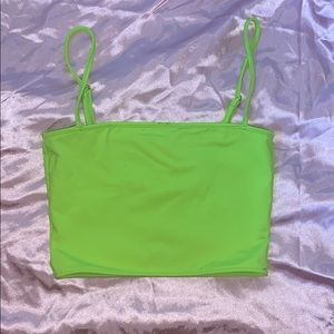 Highlighter green tank top